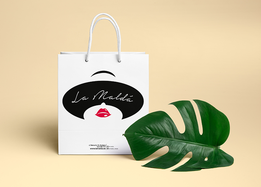 Bolsa de Paper Kraft para tienda de moda La Maldá
